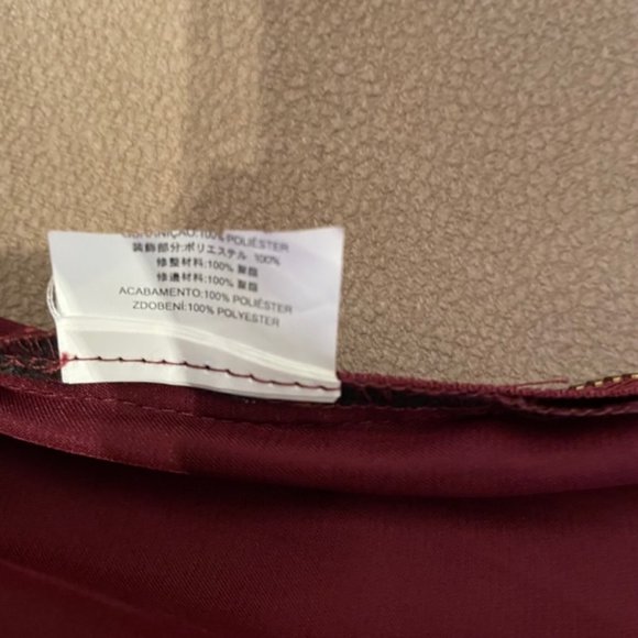 Women Michael Kors Long Burgundy Blouse -size L - Picture 8 of 11